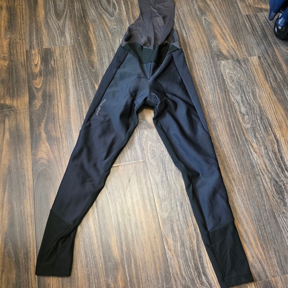 Pearl Izumi Womens Black Padded Cycling Bib Tights Reflective Accents Size M